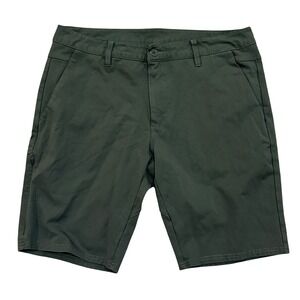 BYLT Men's Everyday Shorts  Green Size 36 10" Inseam Performance Stretch